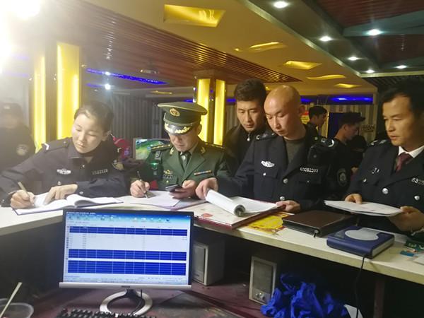 同德大队联合县公安、文化、工商开展娱乐场所夜查行动    