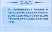 一图速览《实施弹性退休制度暂行办法》
