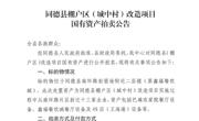 同德县棚户区(城中村)改造项目国有资产拍卖公告