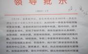 县委副书记、县长项秀对县统计局编发的《统计分析报告第二期》作出批示