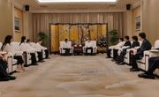 青海省同德县党政代表团赴盐考察 周斌会见代表团一行